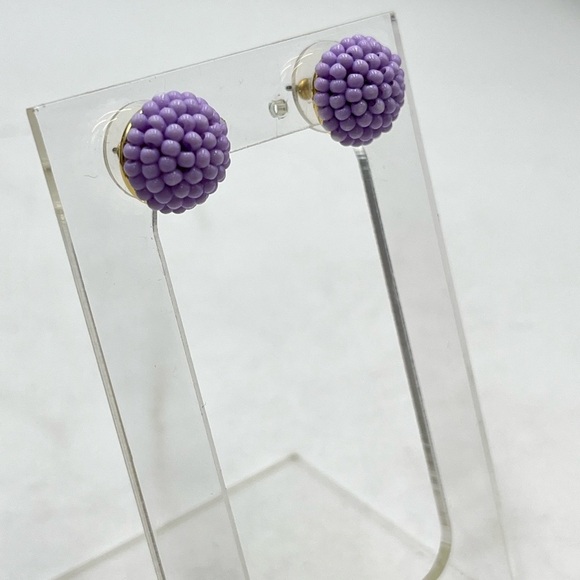 J. Crew Lavender Lilac Seed Bead
Beaded Post Small Round Stud Pierced Earrings - Picture 6 of 15
